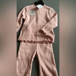Old Navy Kids Ribbed Set in Soft Pink
